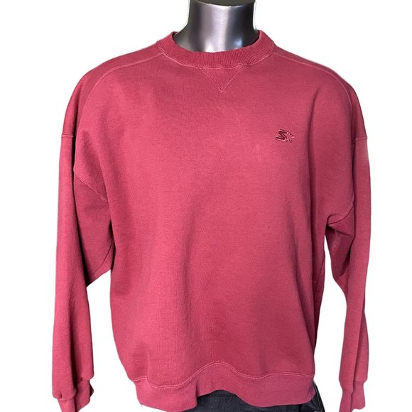 Starter Pullover Sweatshirt Mens Red Plus Size 2XL u - Picture 1 of 7